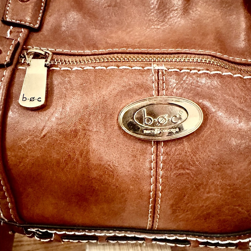 B.O.C. Brown Vegan Leather Tote Bag 
Everyday Carry EUC/Width 16/L 21 - Picture 2 of 7